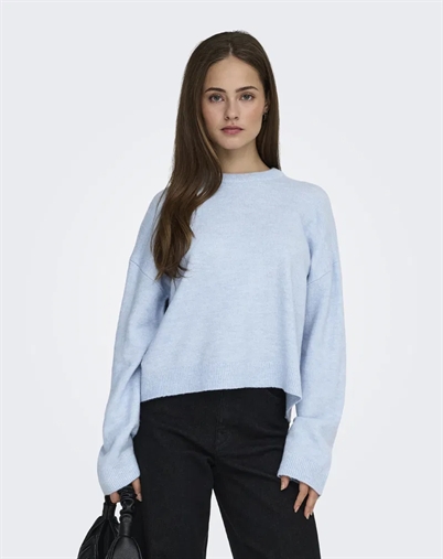 Only - ONLSimoni O-Neck Pullover Strik - Cashmere Blue